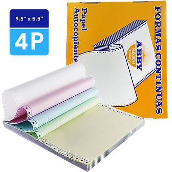 PAPEL CONTINUO  ESCOFICIONA AUTOCOPIANTE 4 COPIAS
