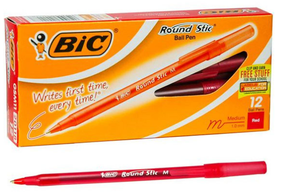 BOLIGRAFO BIC ROUND STIC ROJO